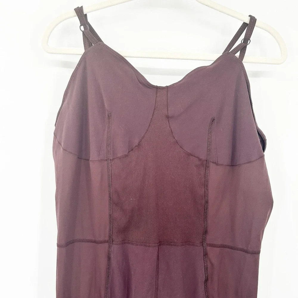 Nike Womens Yoga Luxe Dri-FIT Corset Balletcore Bodysuit Jumpsuit Size XXL Brown
